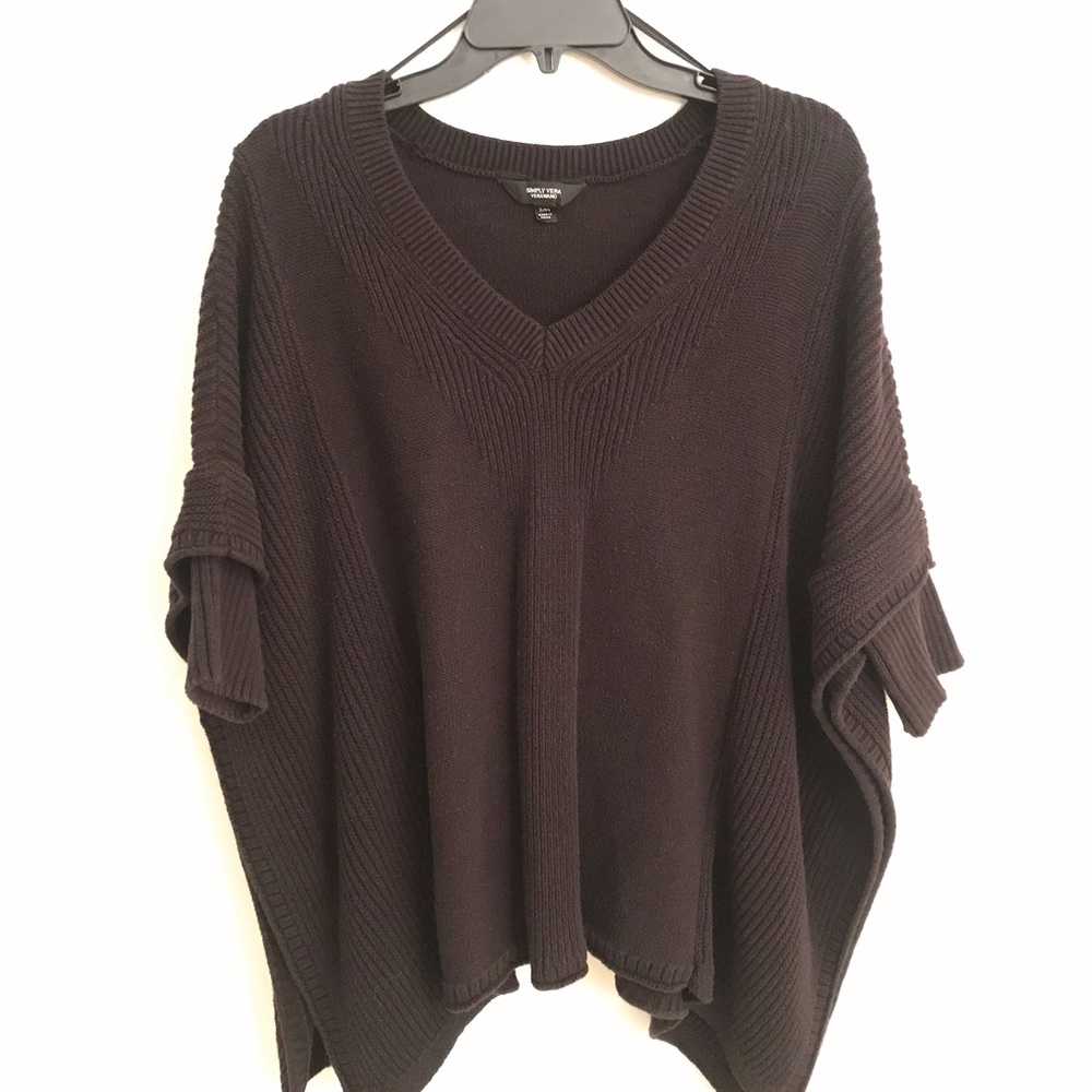 Simply Vera Wang Poncho Sweater